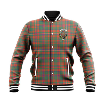 MacKinnon Ancient Tartan Baseball Jacket with Family Crest