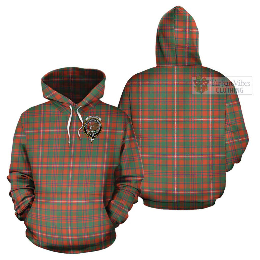 MacKinnon Ancient Tartan Cotton Hoodie with Family Crest Pullover Hoodie - Tartan Vibes Clothing