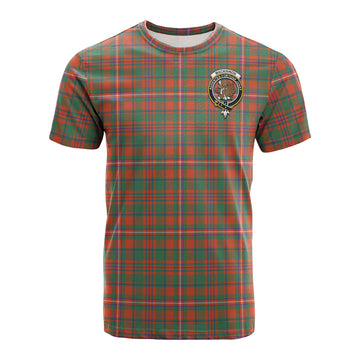 MacKinnon Ancient Tartan T-Shirt with Family Crest