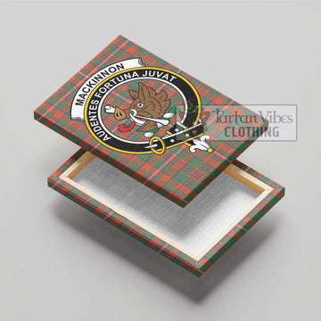 MacKinnon Ancient Tartan Canvas Print Wall Art with Family Crest