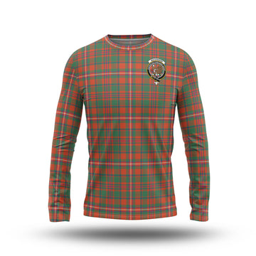 MacKinnon Ancient Tartan Long Sleeve T-Shirt with Family Crest