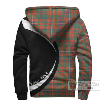 MacKinnon Ancient Tartan Sherpa Hoodie with Family Crest Circle Style