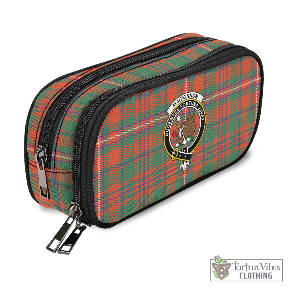 Tartan Vibes Clothing MacKinnon Ancient Tartan Pen and Pencil Case with Family Crest