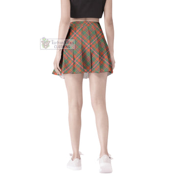 MacKinnon Ancient Tartan Women's Plated Mini Skirt Cross Style