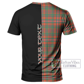 MacKinnon Ancient Tartan T-Shirt with Family Crest and Half Of Me Style