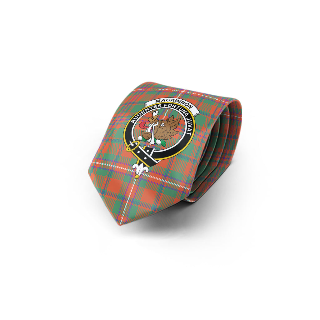 MacKinnon Ancient Tartan Classic Necktie with Family Crest - Tartan Vibes Clothing