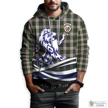 MacKinnon Dress Tartan Hoodie with Alba Gu Brath Regal Lion Emblem