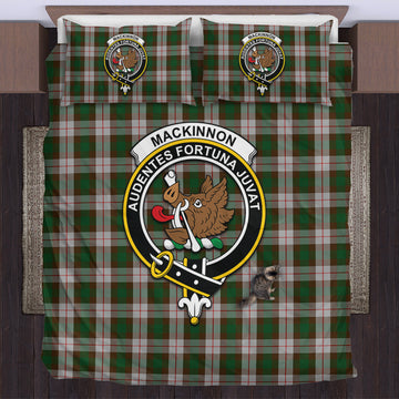 MacKinnon Dress Tartan Bedding Set with Family Crest