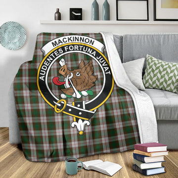 MacKinnon Dress Tartan Blanket with Family Crest