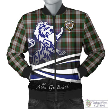 MacKinnon Dress Tartan Bomber Jacket with Alba Gu Brath Regal Lion Emblem