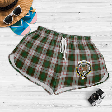 MacKinnon Dress Tartan Womens Shorts with Family Crest