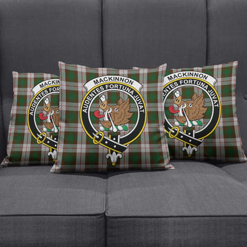 MacKinnon Dress Tartan Pillow Cover with Family Crest