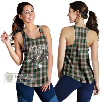 MacKinnon Dress Tartan Women's Racerback Tanks with Family Crest DNA In Me Style