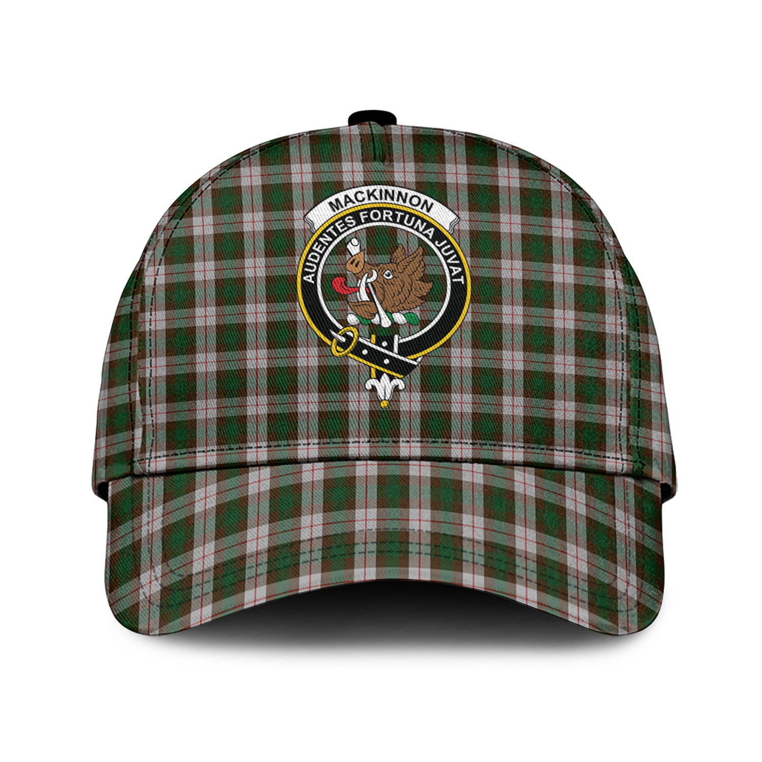 MacKinnon Dress Tartan Classic Cap with Family Crest Classic Cap Universal Fit - Tartan Vibes Clothing