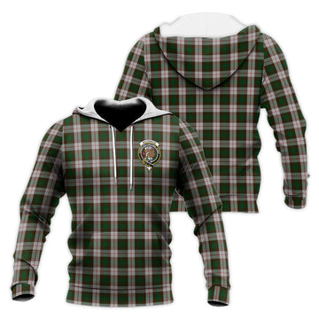 MacKinnon Dress Tartan Knitted Hoodie with Family Crest