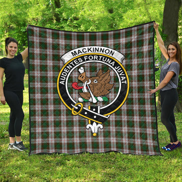 MacKinnon Dress Tartan Quilt with Family Crest