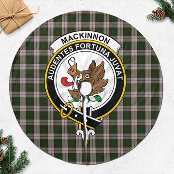 MacKinnon Dress Tartan Christmas Tree Skirt with Family Crest