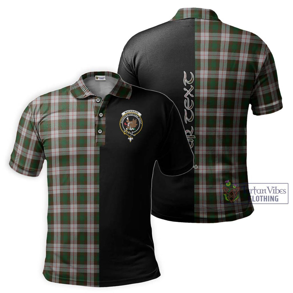 MacKinnon Dress Tartan Polo Shirt with Family Crest and Half Of Me Style Kid - Tartanvibesclothing Shop