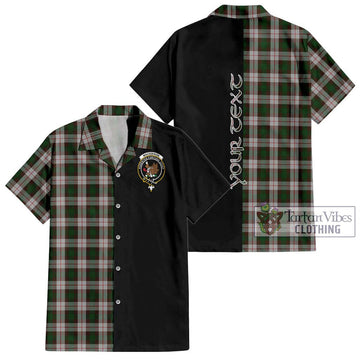 MacKinnon Dress Tartan Short Sleeve Button Shirt with Family Crest and Half Of Me Style