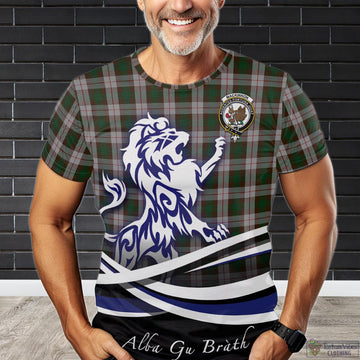 MacKinnon Dress Tartan T-Shirt with Alba Gu Brath Regal Lion Emblem