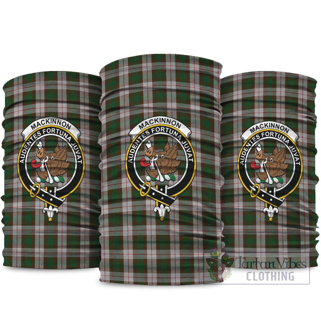 MacKinnon Dress Tartan Neck Gaiters, Tartan Bandanas, Tartan Head Band with Family Crest