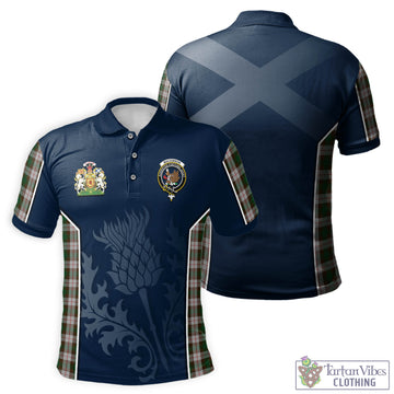 MacKinnon Dress Tartan Men's Polo Shirt with Family Crest and Scottish Thistle Vibes Sport Style