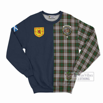 MacKinnon Dress Tartan Sweatshirt Alba with Scottish Lion Royal Arm Half Style