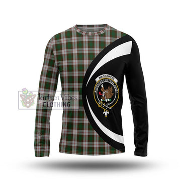 MacKinnon Dress Tartan Long Sleeve T-Shirt with Family Crest Circle Style