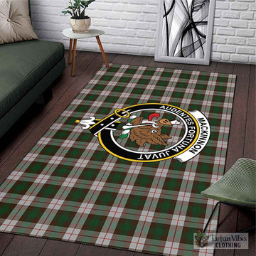 MacKinnon Dress Tartan Area Rug with Family Crest