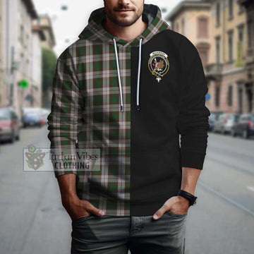 MacKinnon Dress Tartan Hoodie with Family Crest and Half Of Me Style