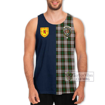 MacKinnon Dress Tartan Men's Tank Top Alba with Scottish Lion Royal Arm Half Style