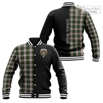 MacKinnon Dress Tartan Baseball Jacket with Family Crest and Half Of Me Style