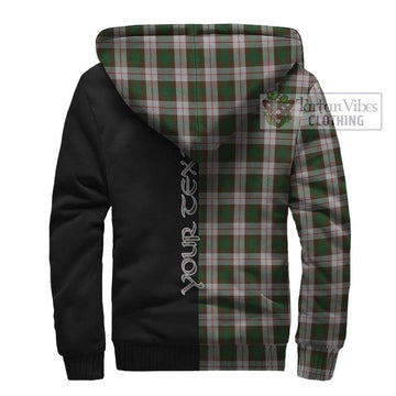 MacKinnon Dress Tartan Sherpa Hoodie with Family Crest and Half Of Me Style