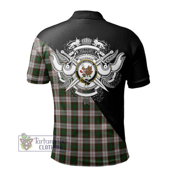 MacKinnon Dress Tartan Polo Shirt with Family Crest and Military Logo Style