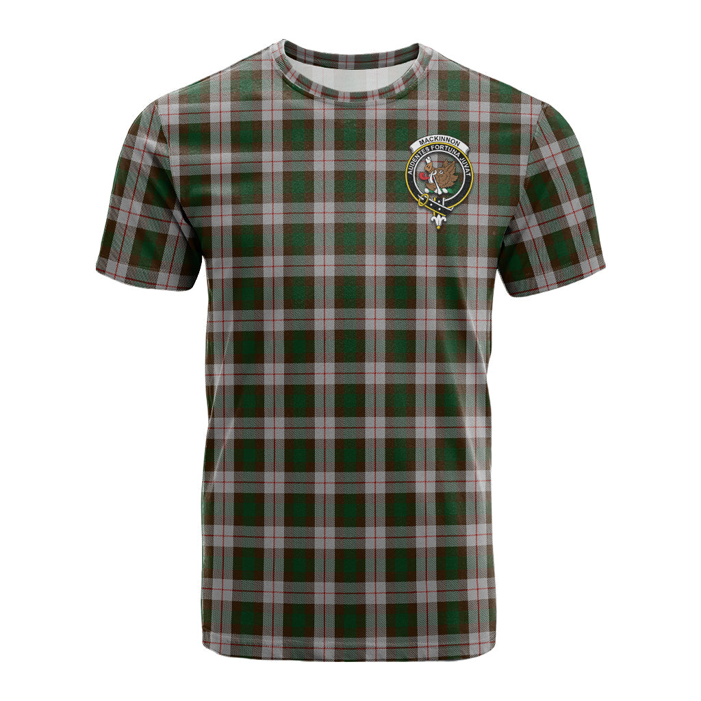 MacKinnon Dress Tartan T-Shirt with Family Crest - Tartan Vibes Clothing