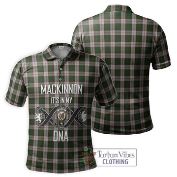 MacKinnon Dress Tartan Polo Shirt with Family Crest DNA In Me Style