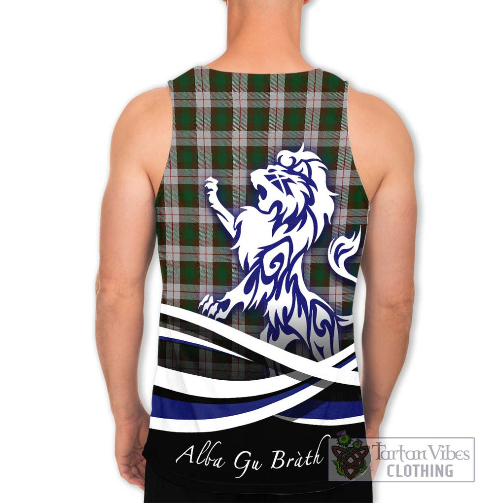 MacKinnon Dress Tartan Men's Tank Top with Alba Gu Brath Regal Lion Emblem - Tartanvibesclothing Shop