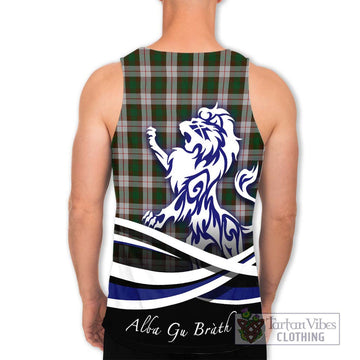 MacKinnon Dress Tartan Men's Tank Top with Alba Gu Brath Regal Lion Emblem