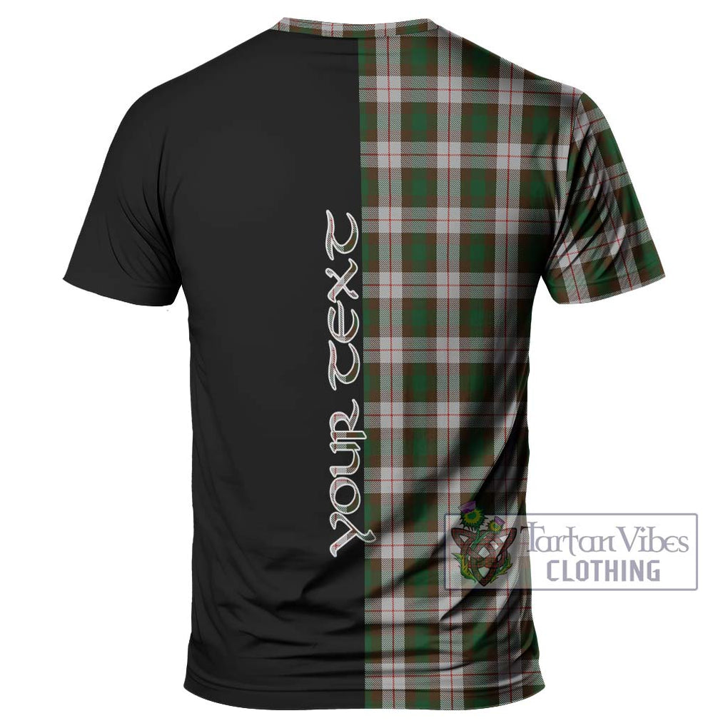 MacKinnon Dress Tartan T-Shirt with Family Crest and Half Of Me Style - Tartanvibesclothing Shop