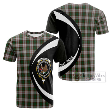 MacKinnon Dress Tartan Cotton T-shirt with Family Crest Circle Style