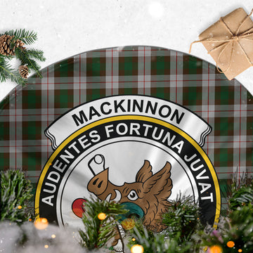 MacKinnon Dress Tartan Christmas Tree Skirt with Family Crest