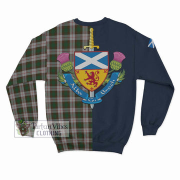 MacKinnon Dress Tartan Sweatshirt Alba with Scottish Lion Royal Arm Half Style