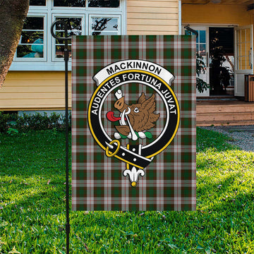 MacKinnon Dress Tartan Flag with Family Crest