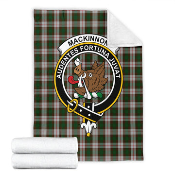 MacKinnon Dress Tartan Blanket with Family Crest