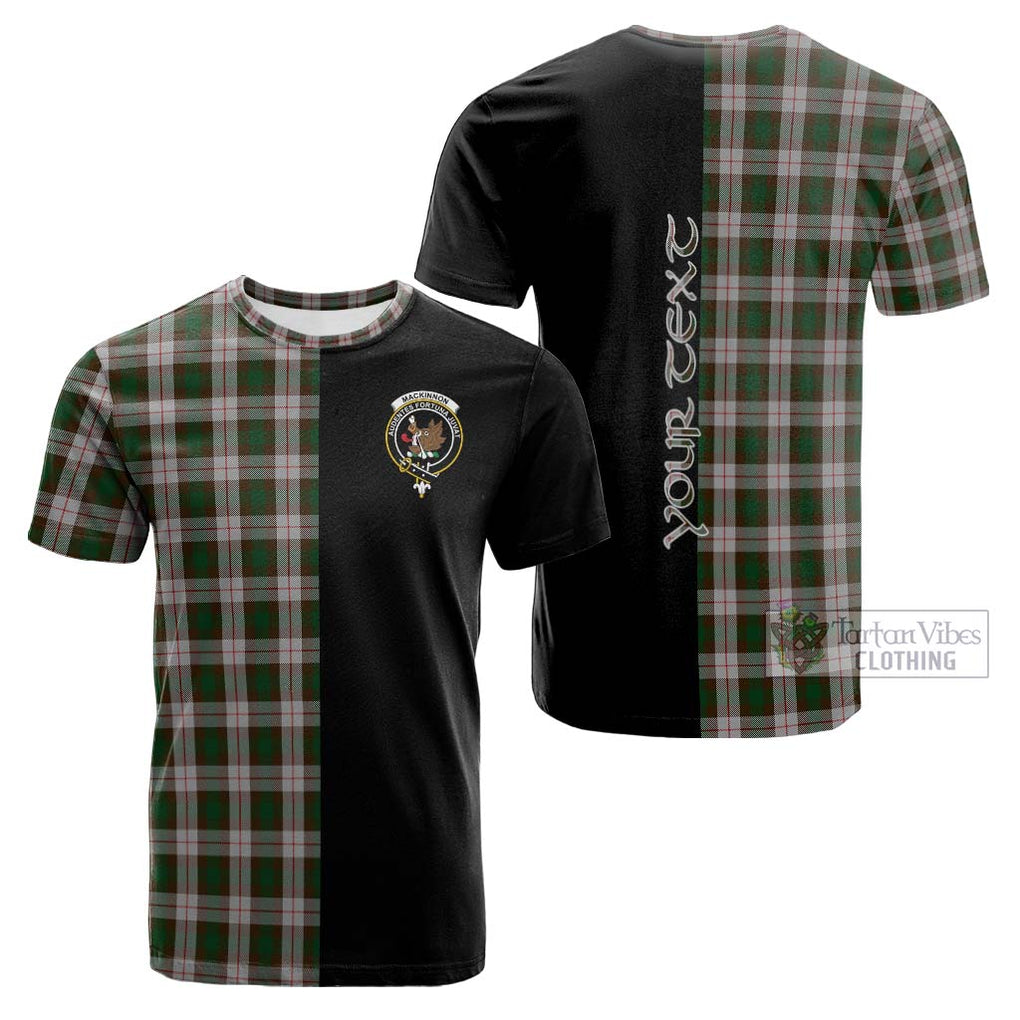 Tartan Vibes Clothing MacKinnon Dress Tartan Cotton T-shirt with Family Crest and Half Of Me Style