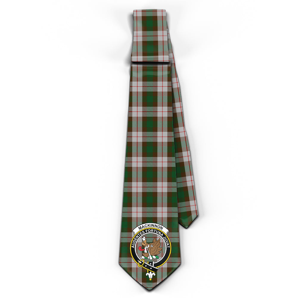 MacKinnon Dress Tartan Classic Necktie with Family Crest - Tartan Vibes Clothing