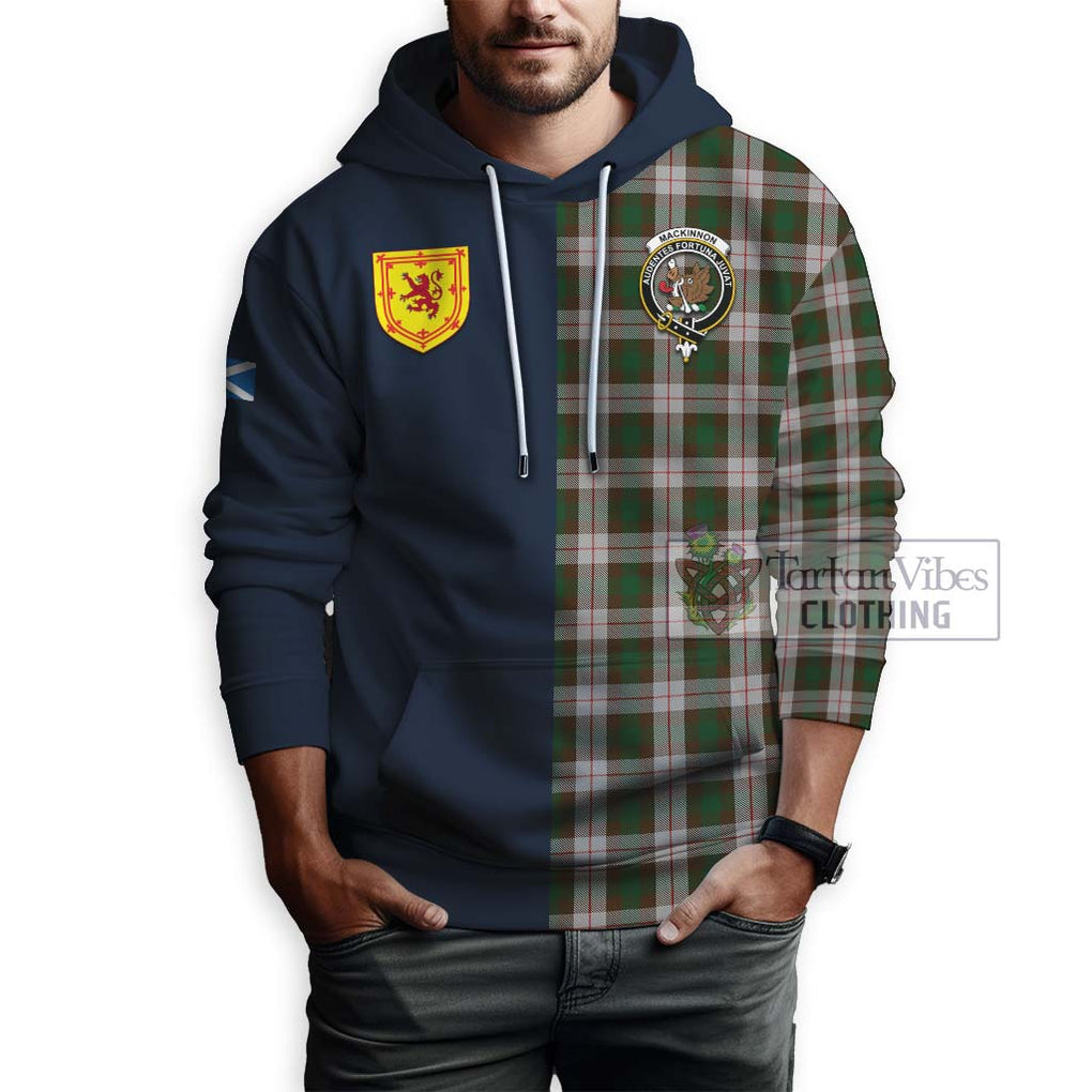 Tartan Vibes Clothing MacKinnon Dress Tartan Hoodie with Scottish Lion Royal Arm Half Style