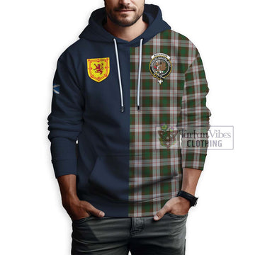 MacKinnon Dress Tartan Hoodie Alba with Scottish Lion Royal Arm Half Style