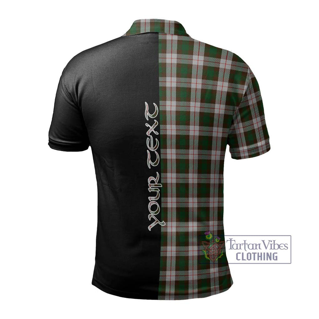 MacKinnon Dress Tartan Polo Shirt with Family Crest and Half Of Me Style - Tartanvibesclothing Shop