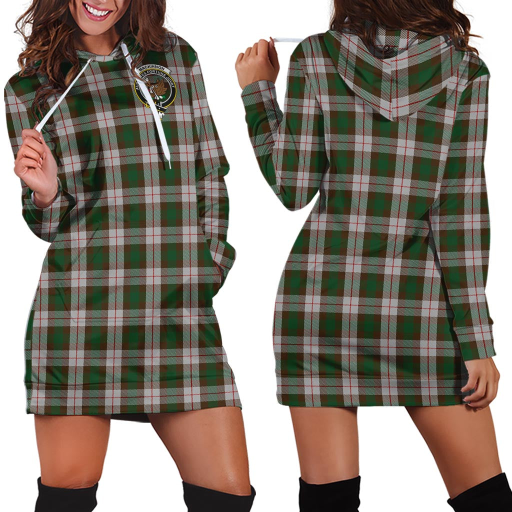 MacKinnon Dress Tartan Hoodie Dress with Family Crest - Tartan Vibes Clothing